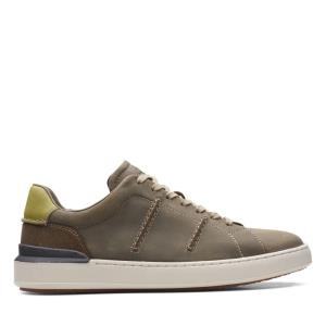 Clarks CourtLite Lo Men's Sneakers Dark Olive | CLK106NWR