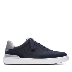 Clarks Court Lite Tie Men's Sneakers Navy | CLK536UVG