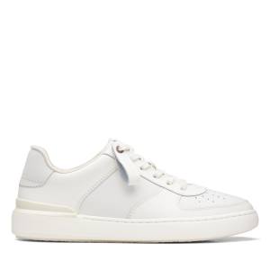 Clarks Court Lite Tie Men's Sneakers White | CLK921ROW