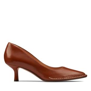 Clarks Thorna55 Court Women's Heels Shoes Brown | CLK734FTS