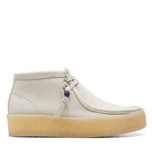 Clarks Wallabee Cup Women's Casual Boots White | CLK235GRC