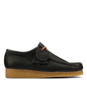 Clarks Wallabee Men's Black Shoes Black Beige | CLK756LFZ