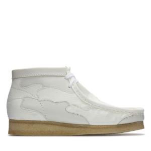 Clarks Wallabee Patch Men's Casual Boots White | CLK014PEB