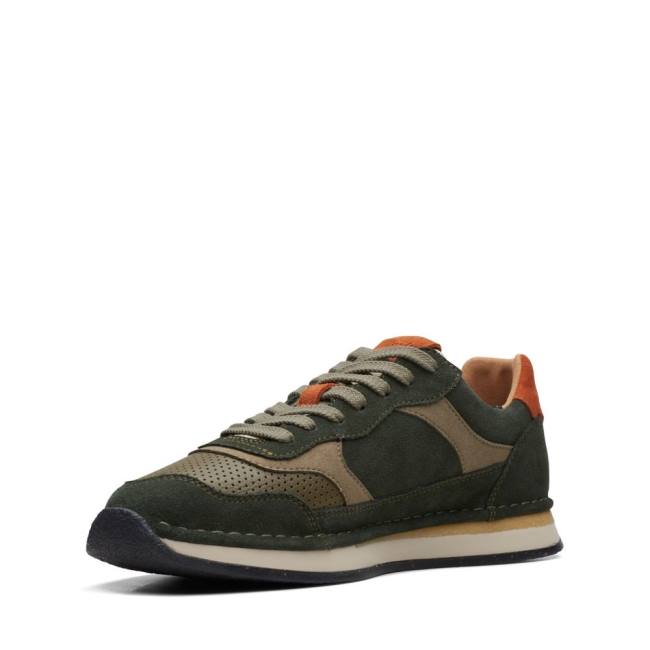 Clarks Craft Run Tor Men's Sneakers Olive | CLK310MHB