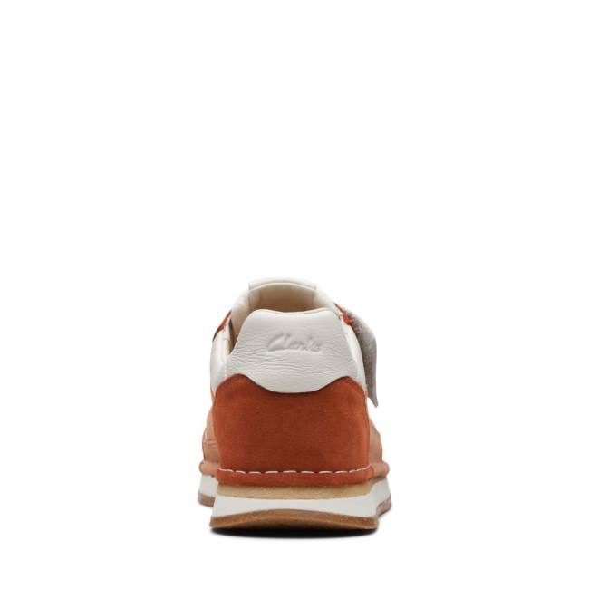 Clarks Craft Run Tor Men's Sneakers White / Orange | CLK691KJF