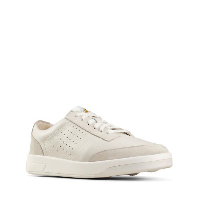 Clarks Hero Air Lace Men's Sneakers White | CLK706ZHG