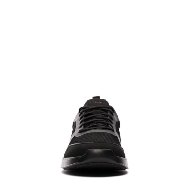 Clarks LT Lace Men's Sneakers Black | CLK869NGY