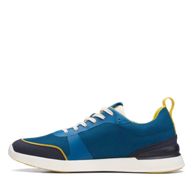 Clarks LT Lace Men's Sneakers Blue | CLK569ZHT