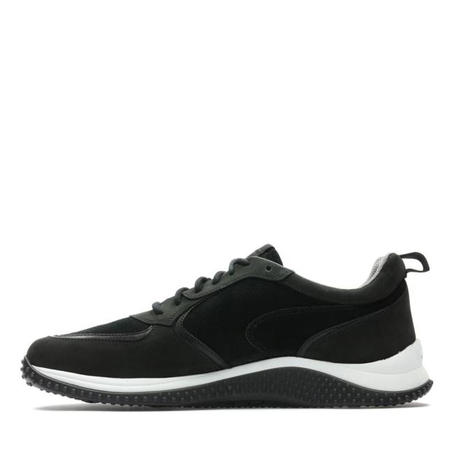 Clarks Puxton Run Men's Sneakers Black | CLK986SBN