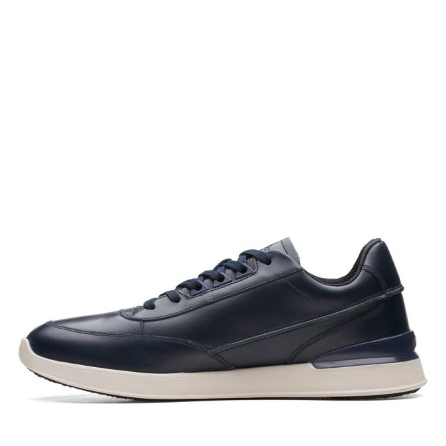 Clarks Race Lite Lace Men's Sneakers Navy | CLK813YRG